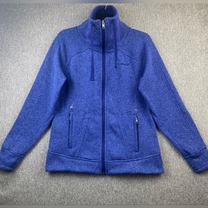 Avalanche Jacket Womens Large Blue Full Zip Mock Neck Pockets
